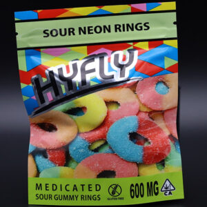 Hyfly Gummies Medicated Sour Green Apple Rings